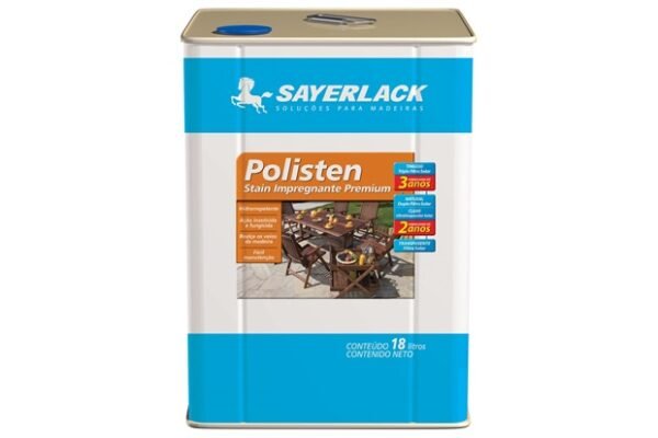 Stain Polisten Acetinado Transparente 18L Sayerlack